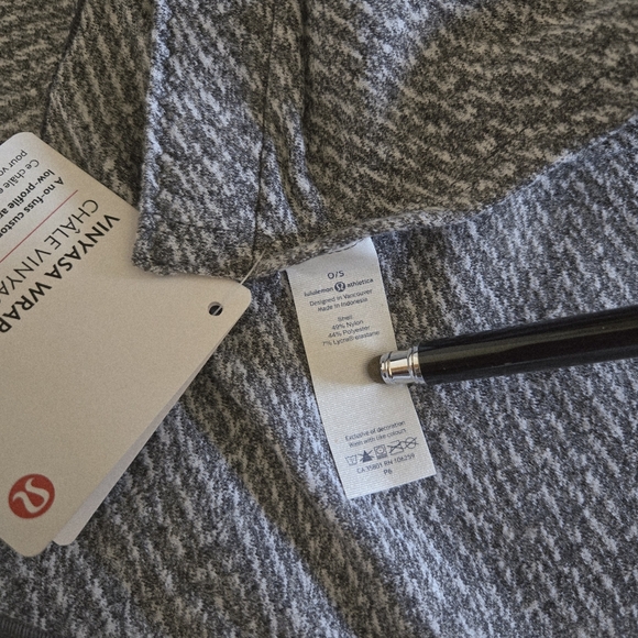 Lululemon Vinyasa Scarf Wrap Scarf Hazy Heather Heathered White Heathered Black - Picture 11 of 16